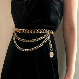 Belts Tassel Gold Chain Belt For Women Dresses Designer Punk Fringe Silver Waist Female Metal Golden Dress BeltBeltsBelts Forb22