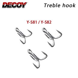 Japanese original DECOY Y-S81 Y-S82 Treble Hook 1# 4# 6# 8# 1/0 3/0 High Carbon Stee Saltwater Fishing Hooks Fishing Tackle 220812