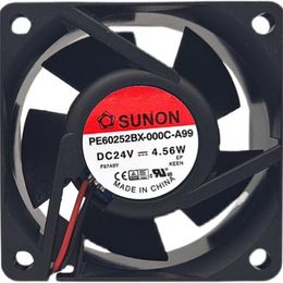 Original SUNON PE60252BX-000C-A99 DC24V 4.56W 6025 two-wire fan