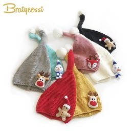 Christmas Baby Hat Winter Kids Beanie Hats Cute Cartoon Knit Baby Girl Boy Cap Infant Toddler Bonnet Kids Cap for Children 220514