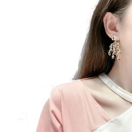 Dangle & Chandelier Luxury Branch Strands Crystal Drop Earrings For Women 2020 New Big Wedding Party Jewelry