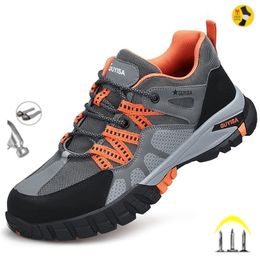 Men Steel Toe Safety Shoes Indestructible Construction Working Protection Male Footwear Breathable Hiking Industry Boots 220728