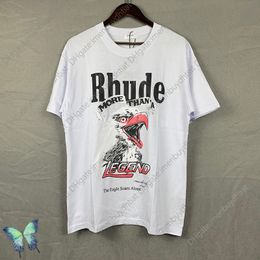 Designer t Shirt Sell Well Men White Black Rh t Shirt Eagle Head Print Men's Rhude T-shirt high quality 001