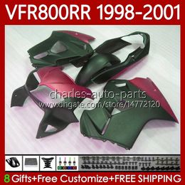 OEM Bodys For HONDA VFR 800RR 800 CC RR Interceptor 1998-2001 128No.157 VFR-800 VFR800 Matte Colour RR VFR800RR 98 99 00 01 800CC VFR800R 1998 1999 2000 2001 Fairing Kit