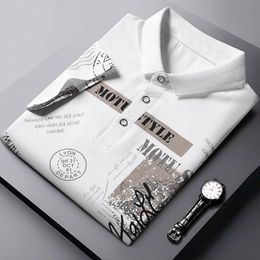 Men's Polos Men Summer Shirt Short Sleeve Slim Fit Fashion Breathable Clothing Tops Business Office Casual Lapel ShirtsMen's Men'sMen's