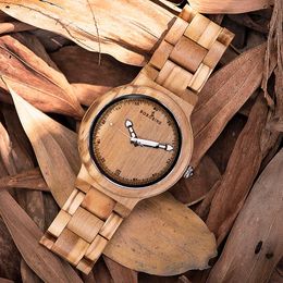 Wristwatches Wooden Handmade Watches For Men Top Quartz Wristwatch Man Clock LOGO Engraving DropWristwatches WristwatchesWristwatches