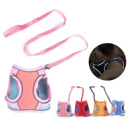 Dog Collars & Leashes Set Puppy Harness With Leash Prevent Break Free Washable Pet Training Vest Clothes SuppliesDog