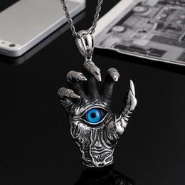 Pendant Necklaces Personality Demon Eye Dragon Claw Necklace For Men Punk Goth Hip Hop Jewellery GiftPendant