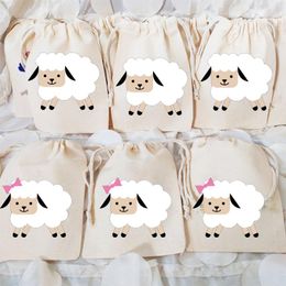 Gift Wrap 5pcs Sheep Bags Barnyard Farm Animal Themed Baby Shower Boy Girl Birthday Party Eid Mubarak Al Adha Al-adha Ramadan FavorGift