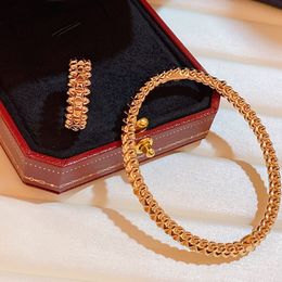 -Bracelettes de rivet en argent sterling de haute qualité 925 Bracelets de charme 18K