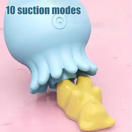 Jellyfish Sucking Vibrator sexy Toy for Women Clitoris Stimulator Blowjob Oral Erotic Female Masturbation Vagina Sucker Adult