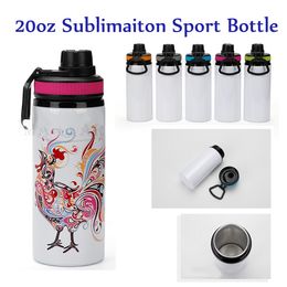 20oz Sublimation portable Aluminium Sport Bottle Water Bottles Tumbler with Handle Lids By Ocean Z11