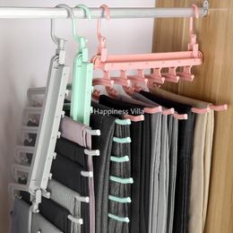 Hangers & Racks Magic Trouser Hanger Multi-port Support For Clothes Drying Rack Multifunctional PP Closet Storage