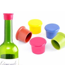 Bar tools Silicone Cap Wine Beer Cover Bottle Stopper Caps Seal Keep Fresh Cork Lids 5 colors