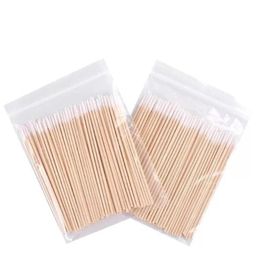 small sponges Canada - Sponges Applicators & Cotton 100pcs Disposable Ultra-small Swab Lint Micro Brushes Wood Buds Swabs Eyelash Extension Glue Re297x