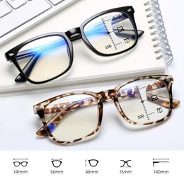 Sunglasses Square Reading Glasses Men Multifocal Progressive Diopters Anti-glare Computer Business Office Women Eyeglasses UV400Sunglasses