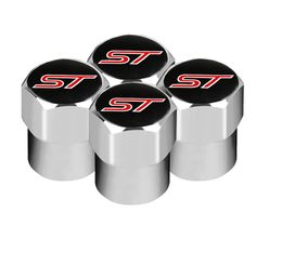 Auto sticker ST Emblem Wheel Tire Valve Tyre Caps Case for Ford ST FOCUS 2 3 Mondeo Fiesta Kuga MK2 MK3 MK4 Accessories