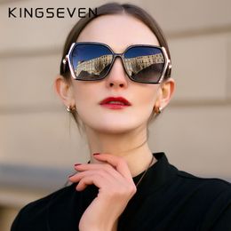 KINGSEVEN Butterfly Design Brand Luxury Sunglasses Women Polarized Gradient Retro Sun glasses D Sol Masculino 220511