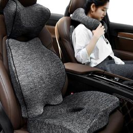 Cushion/Decorative Pillow Car Seat Cushion Travel Waist Backrest Coccyx Memory Foam Anti-slip Universal Comfortable For Low Back PainCushion