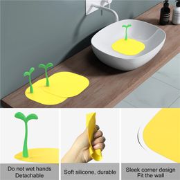 Toilet Supplies Floor Drain Cover Cute Bean Sprouts Silicone Mat Kitchen Bathroom Sewer Deodorizer Take Shower