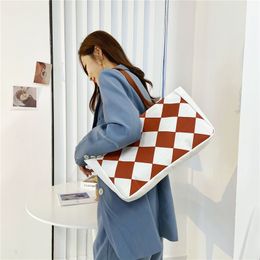 HBP Linger canvas bag trend female Tott bags large capacity shopping bag shoulder handbag
