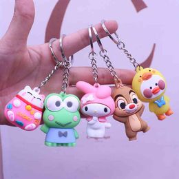Keychains Cartoon key children's small gift lovely princess pendant backpack to push the