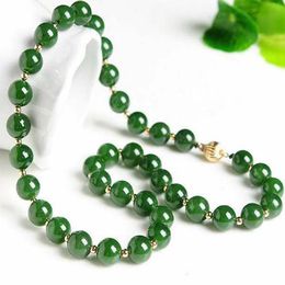 Long 18" 24" 36"Natural 8mm Green Jade Round Gemstone Beads Necklace AAA