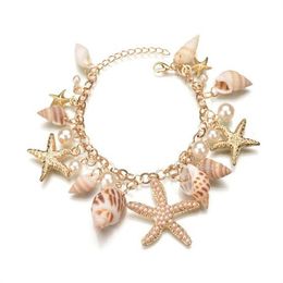 Cowrie shell Bracelet femme Adjustable boho Macrame friendship Real Seashell Bracelet Mothers Day Jewelry Gift GC1418