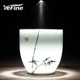 YeFine Brand 6 PCSLot Traditional Chinese Tea Cup Ceramic Advanced Porcelain Set Accessories cups Drinkware Drop Y200107