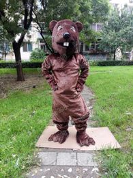 Halloween beaver Mascot Costume Top Quality Cartoon Anime theme character Adults Size Christmas Outdoor Advertising Outfit Suit