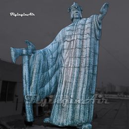 Customised Giant Inflatable Argonath Colossus 5m Air Blow Up Stone Statue In The Lord Of The Rings Movies For Carnival Stage Decoration