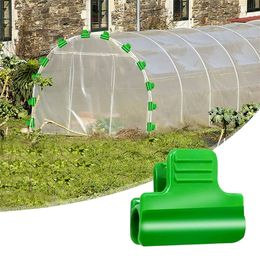 50pcsLot Greenhouse Clamps Film Row Cover Netting Tunnel Hoop Clip Frame Shading Net Rod Greenhouse Clamps Extension Support 220606