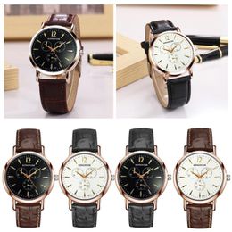 Wristwatches Mens Digital Watches Large Face Wrist Watch Men And Women Casual Leather Analogue Quartz Ms. WristwatchWristwatches