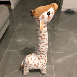 67cm Simulation Standing Giraffe Plush Toy hold pillow Soft Stuffed Animal Sophie deer Sleeping Doll Toy kids baby Birthday Gift LA383