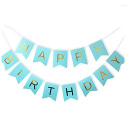 Party Decoration 1set Gold Tissue Paper Letter Hanging Garlands Happy Birthday Banner Boy Girl Baby Shower Supplies DecorPartyParty