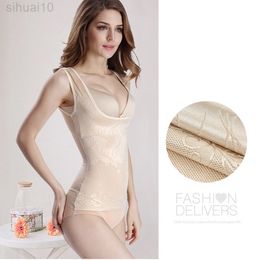 Lady Slimming Waist Push Up Buste Tank Top Shapewear Tummy Slim Body Shaper Slimming Underwear Vest L220802