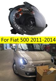 Car Styling Head Lamp for Fiat 500 Headlights 2011-2014 Fiat500 LED Headlight DRL Hid Bi Xenon Auto Accessories