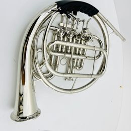 Professional French horn Double Row 4-key B/F Nickel plated Musical instrument with accessories