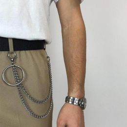 Belts Fashion Multilayer Tassel Geometric Chain Waist Male Women Pants Multi Layer Hiphop Hook Trousers Keychain JewelryBelts