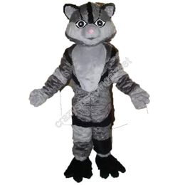 Halloween Gray Cat Mascot Costume High Quality Cartoon Animal Anime theme character Christmas Carnival Party Costumes