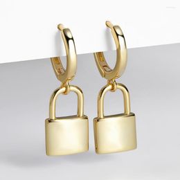 Dangle & Chandelier Huggie Padlock Earrings Gold Silver Colour Female Key Lock Drop For Women Men Ear Piercing JewelryDangle Farl22