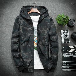 Men's Jackets 2022 Autumn Spring Mens Clothing Camouflage Trend Polyester Casual Hooded Fashion Coat Trench Jacket Male M-5XL