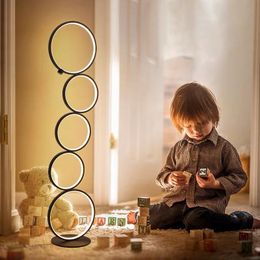 Floor Lamps Nordic Creative Ring LED Lights Interior Home Decor Modern Lamp Touch Switch Standing For Living Room Kids RoomFloor