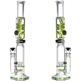 Vintage 19inch Freezable Glycerin Coil GLASS BONG Hookah Smoking Pipes can put customer LOGO by DHL UPS