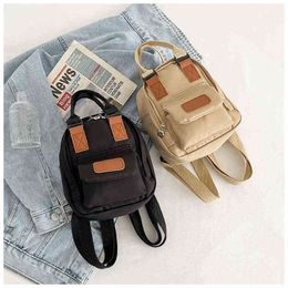 New Mini Backpack Fashion Lightweight Canvas Shoulder Bag Student Handbag Travel Small Backpack For Teen Girls New Mochila J220620