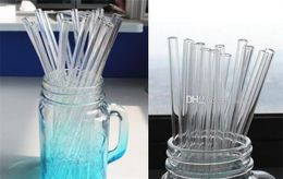 Wholesale Drinking Straws Reusable Wedding Birthday Party Strait Clear Glass Thick Straws