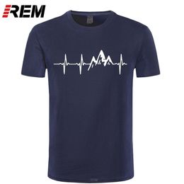 REM Mountain Heartbeat T-Shirt Fashion Funny Birthday 100% Cotton Short Sleeves T Shirts Causal O-neck Tops Tees Hip Hop 220401