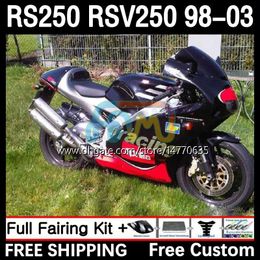 Fairings and Tank cover For Aprilia RSV RS 250 RSV-250 RS-250 RSV250 98-03 4DH.71 RS250 RR RS250R 98 99 00 01 02 03 RSV250RR 1998 1999 2000 2001 2002 2003 Body gloss black