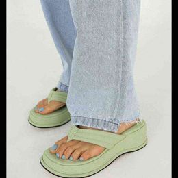 Slipper New Summer Flip Flop Fashion Women Shoe Design Slope Heel Platform High Sexy Zapato Mujer 220622