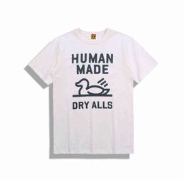 Human Made High Street T-shirt Vintage Duck Printed Slub Cotton Hip Hop Loose Leisure Top TeesT220721